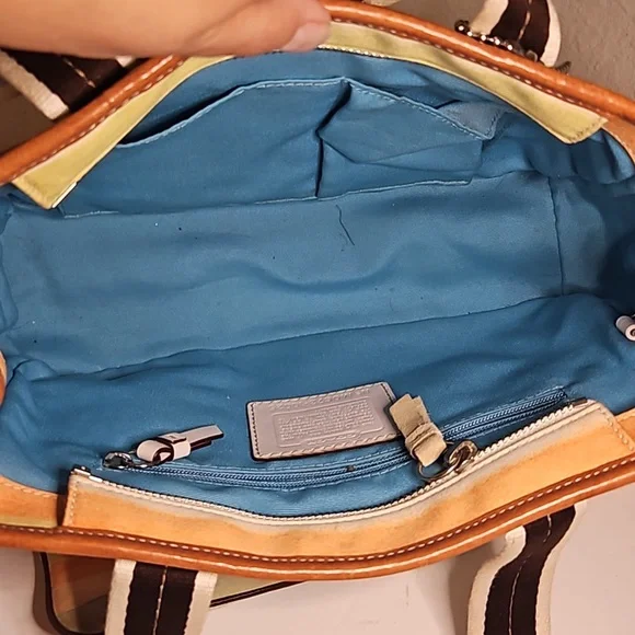 FLASH SALE!!! Authentic Coach 3 piece Watercolor Stripe Vintage Set - Picture 4 of 5